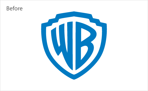 pentagram updates iconic warner bros. logo with a cleaner and sleeker shield